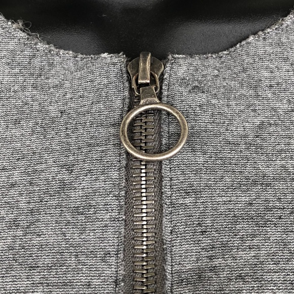 AKRIS PUNTO GRAY JERSEY VISCOSE scooba front zipper DRESS SZ 4 POCKETS - Picture 9 of 13